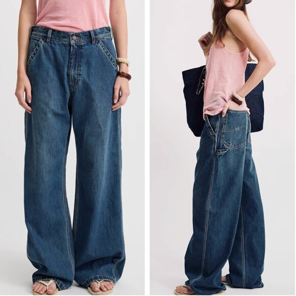 NWT Denimist Teri Wide Leg Carpenter Pant - Shane Indigo Blue Denim Sz27 - Picture 1 of 11